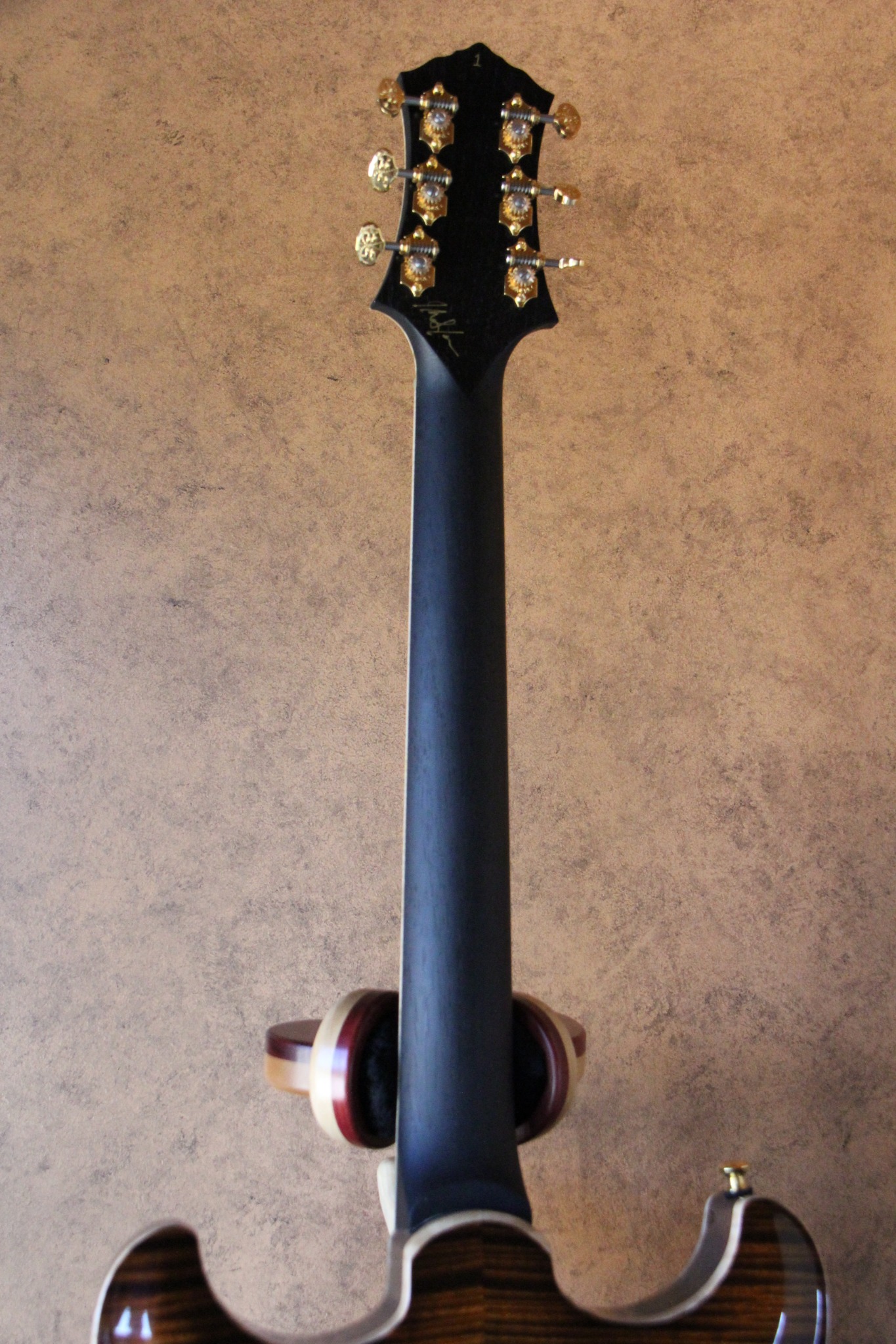 Exceptionally dark Brazilian rosewood neck