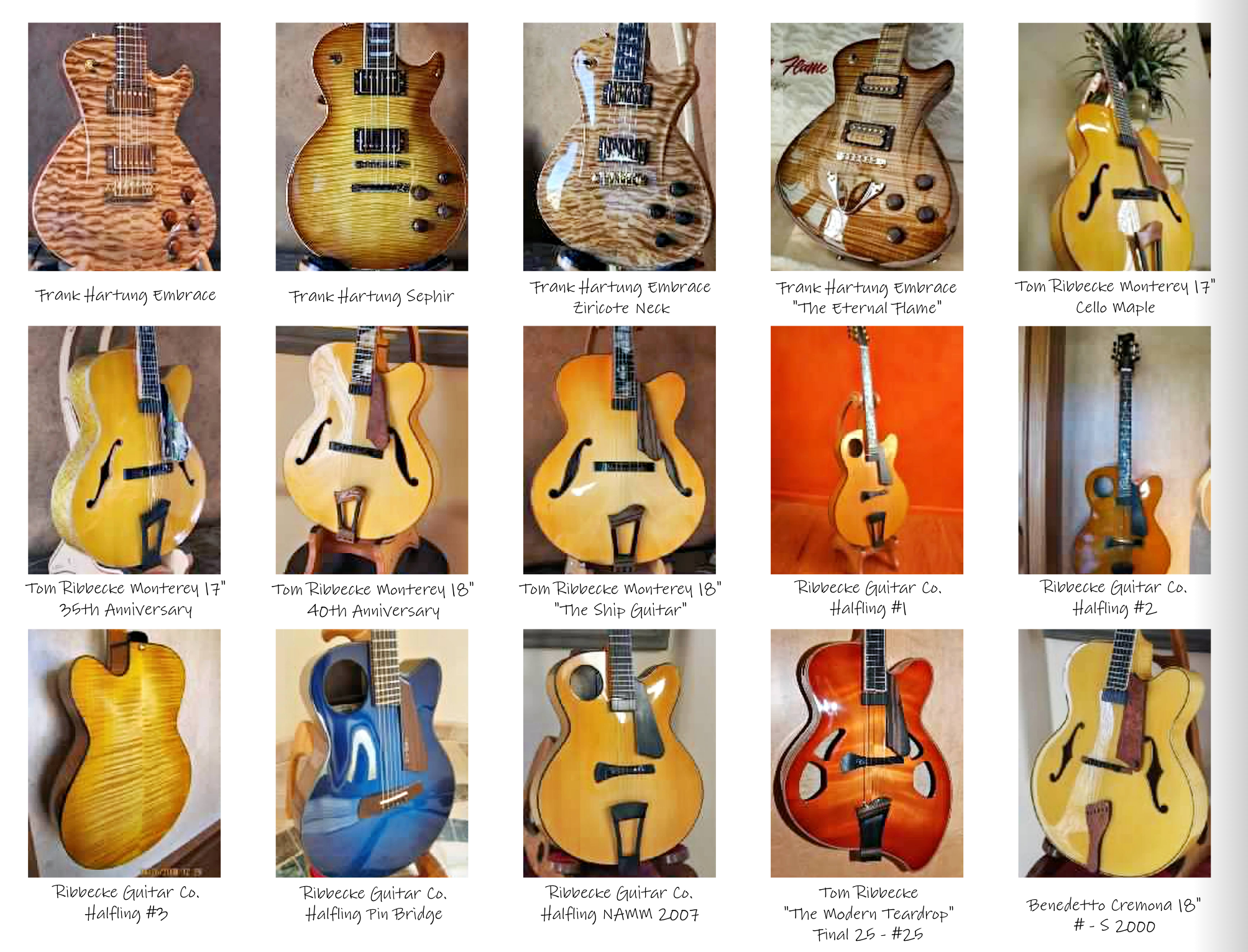 Original Gallery of Sold Guitars page 5 from A Guitar Story